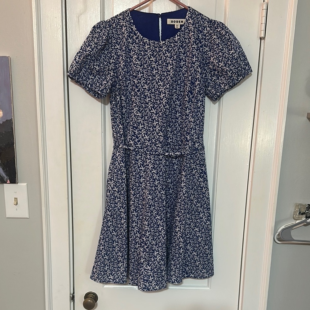 Boden Blue white Dress size 6P